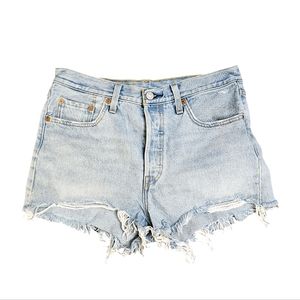 Levis 501 Button Fly Womens Cut Off Shorts Size 31
